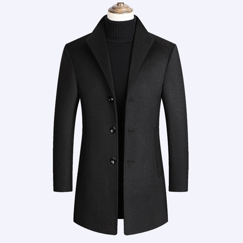 Marly Zurich Elegante Herren Mantel mit Stehkragen - 4