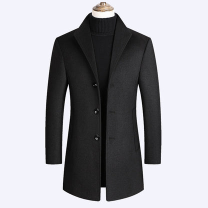 Marly Zurich Elegante Herren Mantel mit Stehkragen - 4