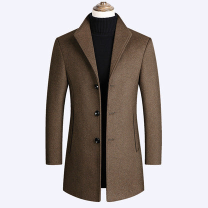 Marly Zurich Elegante Herren Mantel mit Stehkragen - 5