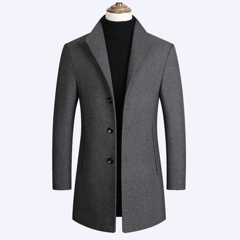 Marly Zurich Elegante Herren Mantel mit Stehkragen - 6
