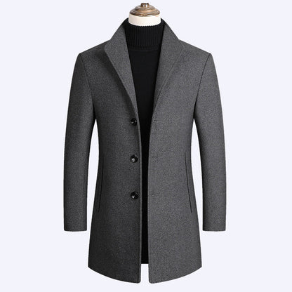 Marly Zurich Elegante Herren Mantel mit Stehkragen - 6