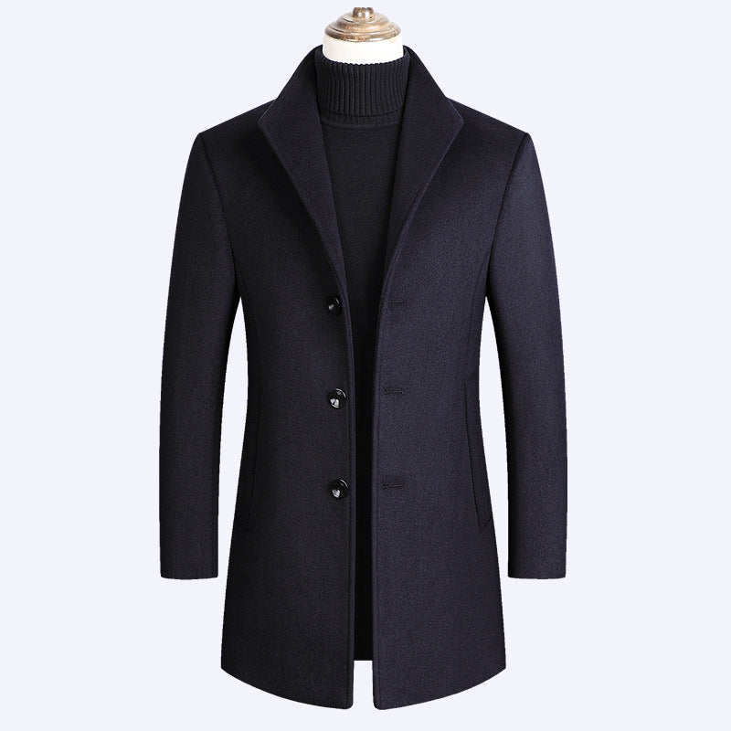Marly Zurich Elegante Herren Mantel mit Stehkragen - 7