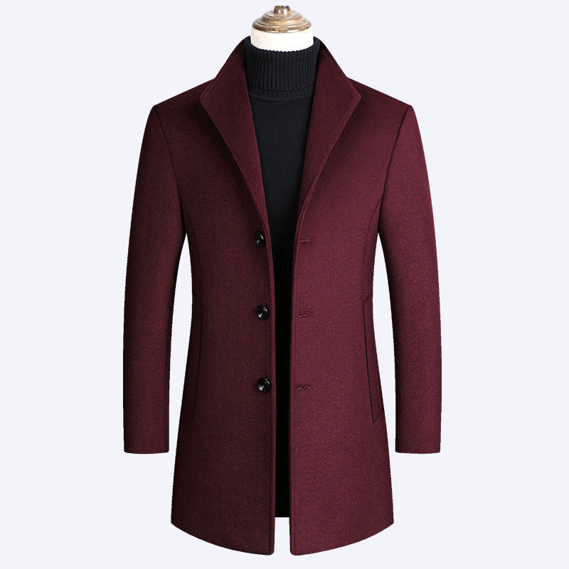 Marly Zurich Elegante Herren Mantel mit Stehkragen - 8